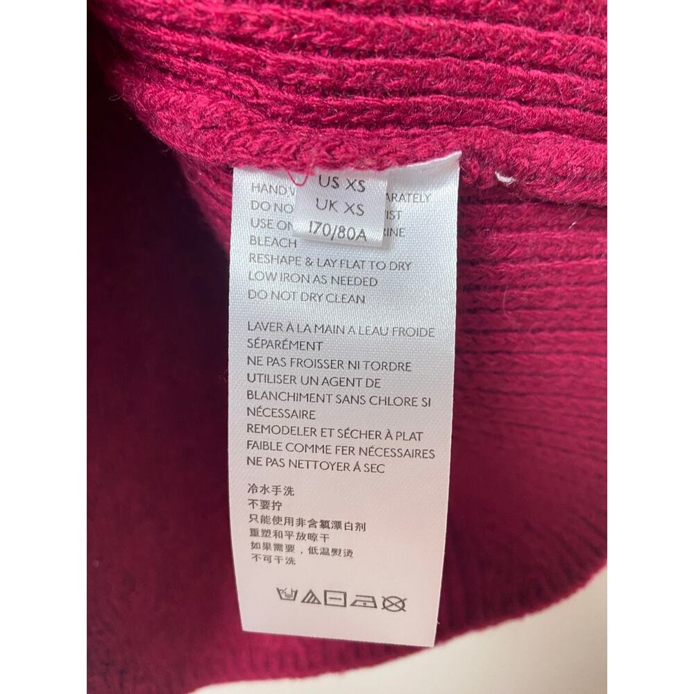 NEW ANTHROPOLOGIE SKIRT KNIT BURGUNDY RED METALLIC FESTIVE PARTY WOOL ALPACA - Picture 8 of 13